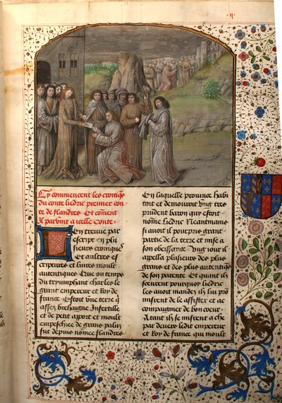 Charlemagne Names the First Count of Flanders, 1477 by Master of Mary of Burgundy